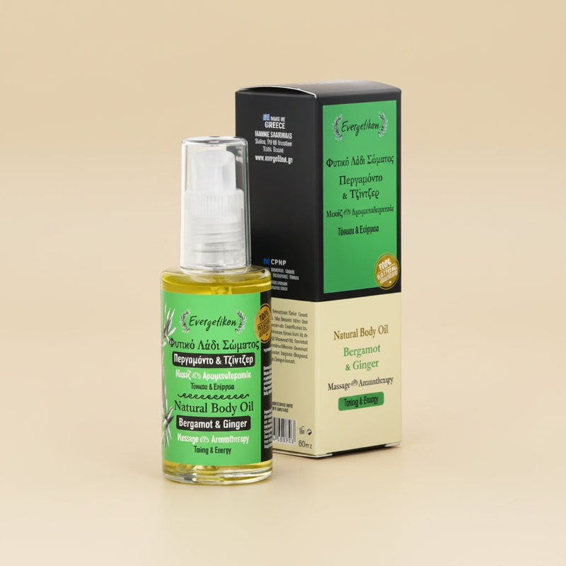 Massageolie bergamot & gember – productfoto
