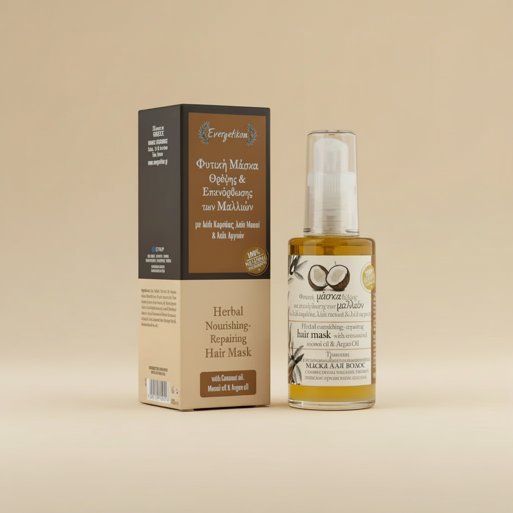 Haarmasker met argan- en kokosolie Evergetikon